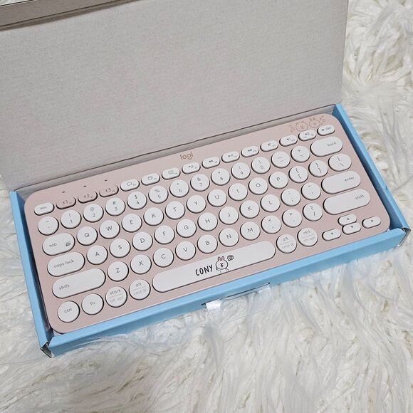 Logitech K380 Limited LINE FRIENDS Cony Pink Wireless Bluetooth Keyboard - Picture 2 of 7